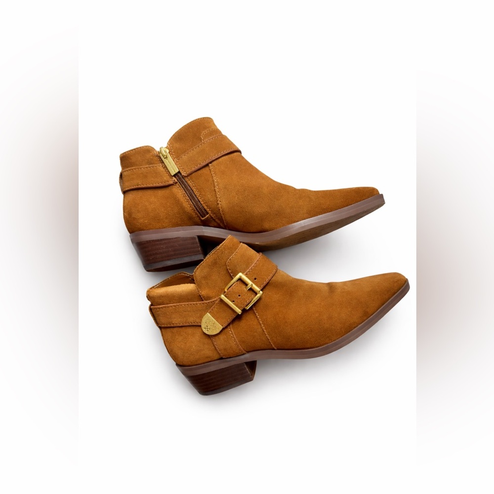 Vince Camuto Rust Maiyah Suede Ankle Booties Great Condition 7.5 Western Cottage